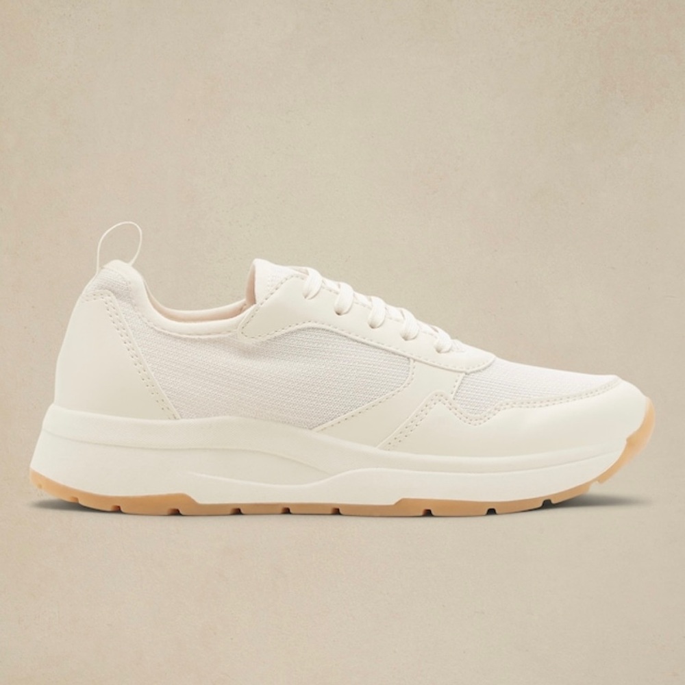 Banana Republic- Knit Sneaker (in Cream)